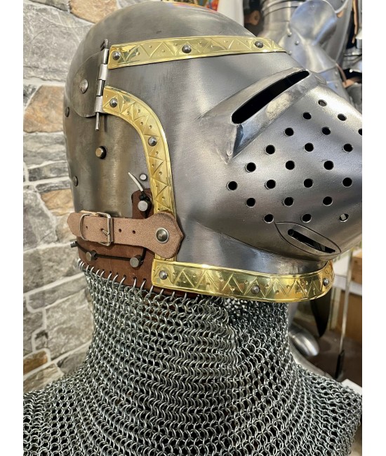 Medieval Bascinet helmet