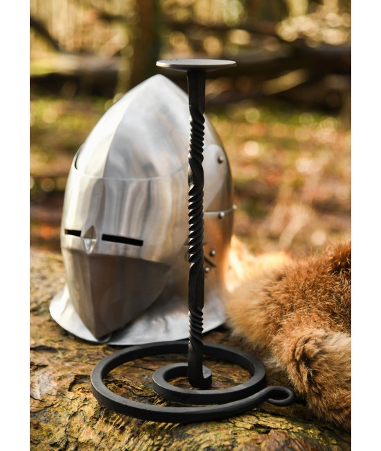Iron helmet stand