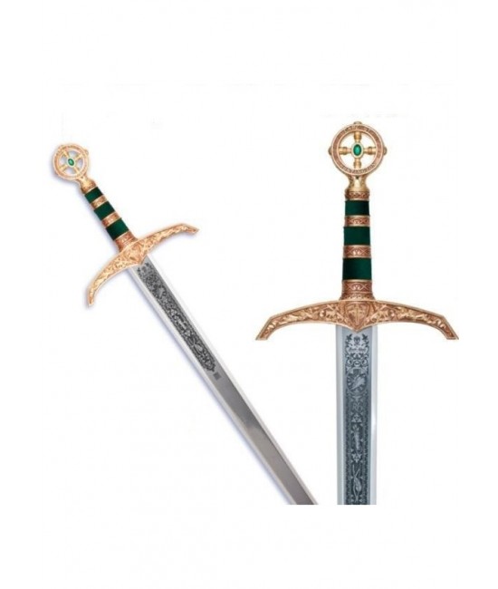 Robin Hood Sword, Gold-Plated, with Decorative Engravings – Marto