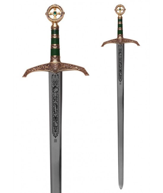 Robin Hood Sword, Gold-Plated, with Decorative Engravings – Marto