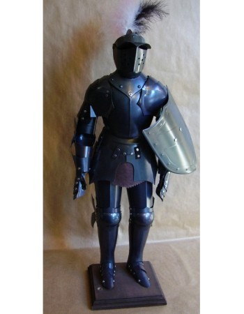 Desk suit-of-armour (dark finish) - Miniature Armor 