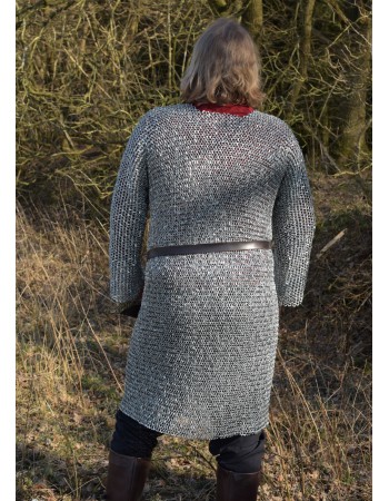 Riveted and zinc-plated Hauberk, Inner ring diameter 9mm