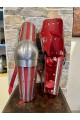 Medieval Splint Arm Harness, red leather
