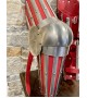 Medieval Splint Arm Harness, red leather