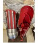 Medieval Splint Arm Harness, red leather