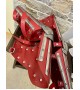 Medieval Splint Arm Harness, red leather