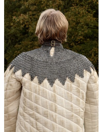 Mail Collar, flat rings with round rivets