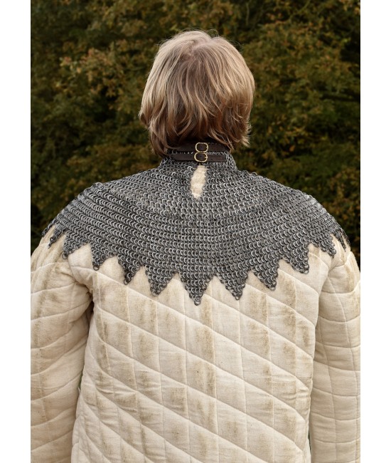 Mail Collar, flat rings with round rivets