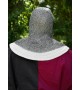 Flat riveted rings chainmail with face guard