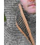 Flat riveted rings chainmail with face guard