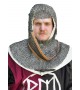 Flat riveted rings chainmail with face guard