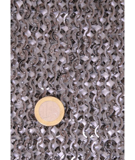 Hauberk, flat ring domed ID 8mm, Untreated