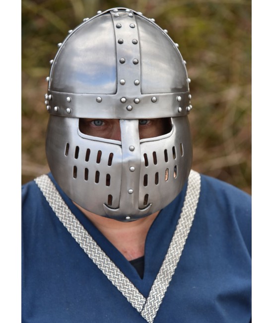 Norman Spangen Helmet with Face Plate, 1.6 mm Steel