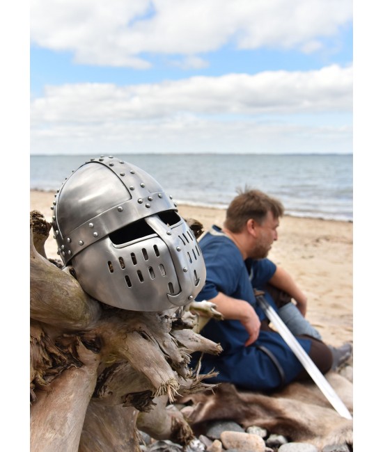 Norman Spangen Helmet with Face Plate, 1.6 mm Steel
