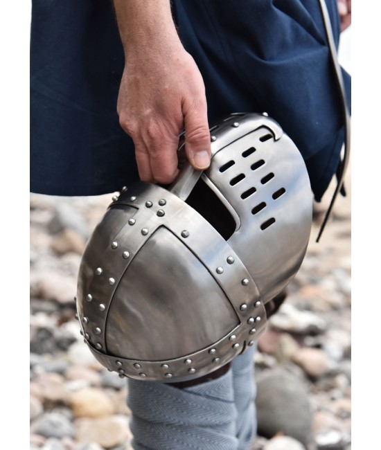 Norman Spangen Helmet with Face Plate, 1.6 mm Steel