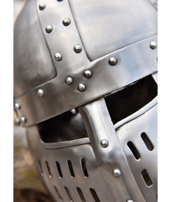 Norman Spangen Helmet with Face Plate, 1.6 mm Steel