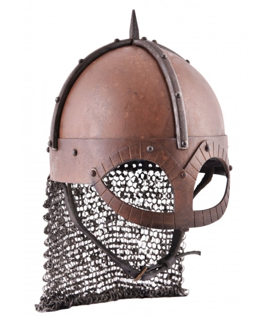 The Gjermundbu Helmet with riveted aventail, 2 mm steel