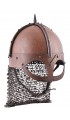 The Gjermundbu Helmet with riveted aventail, 2 mm steel