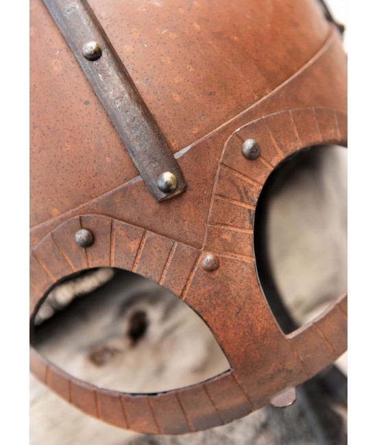 The Gjermundbu Helmet with riveted aventail, 2 mm steel