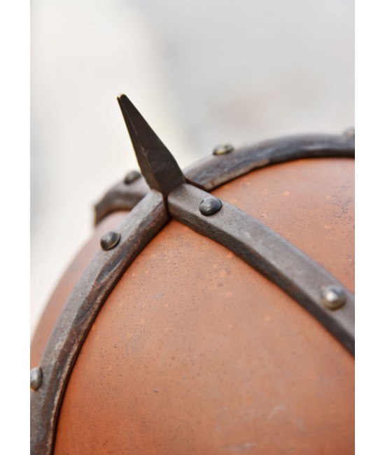 The Gjermundbu Helmet with riveted aventail, 2 mm steel