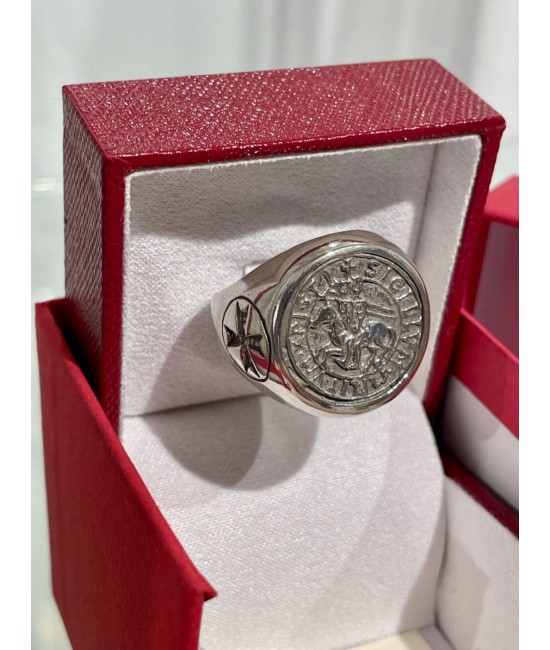 Templar Signet Ring, Silver 925