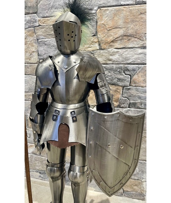 Desk suit-of-armour (light finish) -  Miniature Armor 