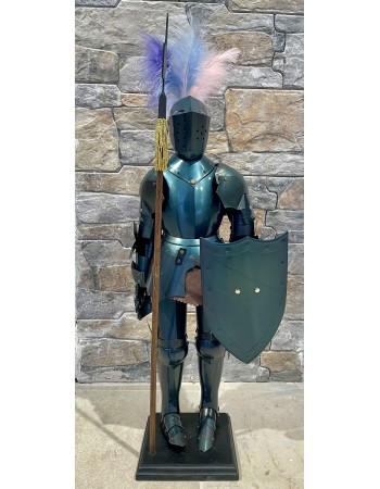 Desk suit-of-armour (dark finish) - Miniature Armor 