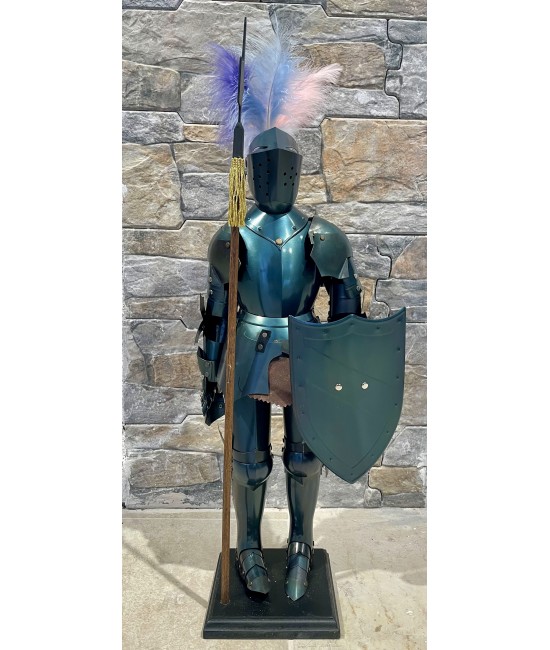Desk suit-of-armour (dark finish) - Miniature Armor 