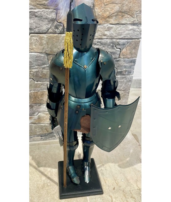 Desk suit-of-armour (dark finish) - Miniature Armor 