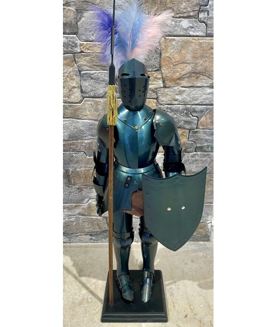 Desk suit-of-armour (dark finish) - Miniature Armor 
