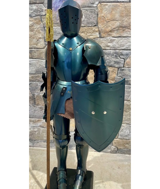 Desk suit-of-armour (dark finish) - Miniature Armor 