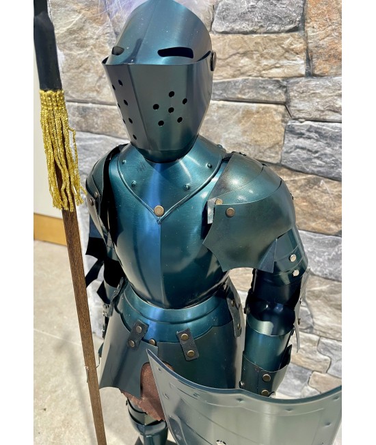 Desk suit-of-armour (dark finish) - Miniature Armor 