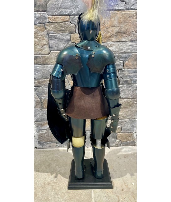 Desk suit-of-armour (dark finish) - Miniature Armor 