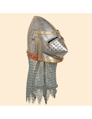Medieval Bascinet helmet