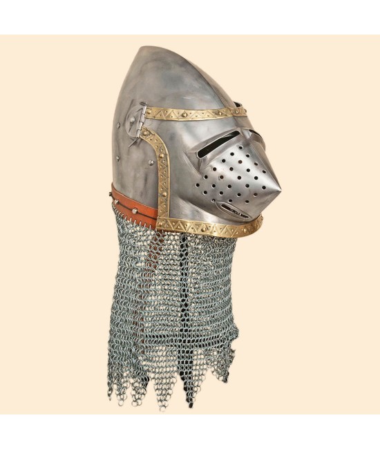 Medieval Bascinet helmet