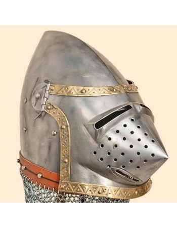 Medieval Bascinet helmet