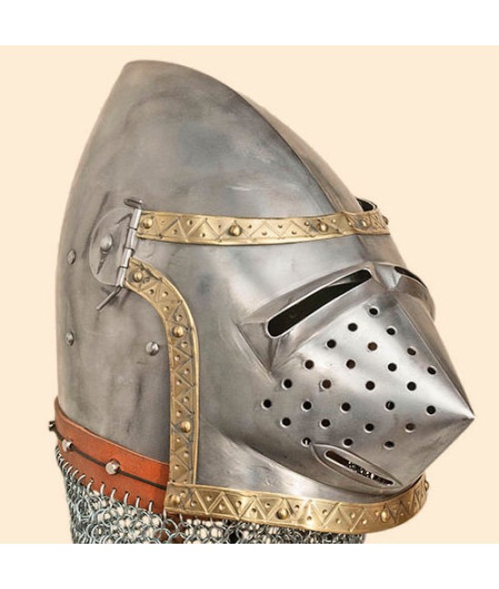 Medieval Bascinet helmet
