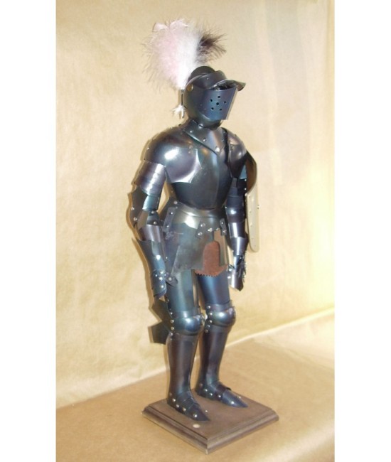 Desk suit-of-armour (dark finish) - Miniature Armor 