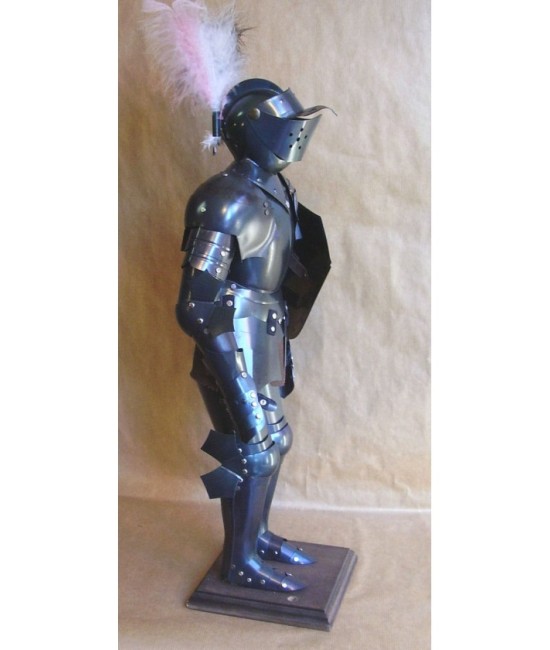 Desk suit-of-armour (dark finish) - Miniature Armor 