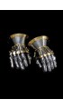 Medieval Gauntlets with brass