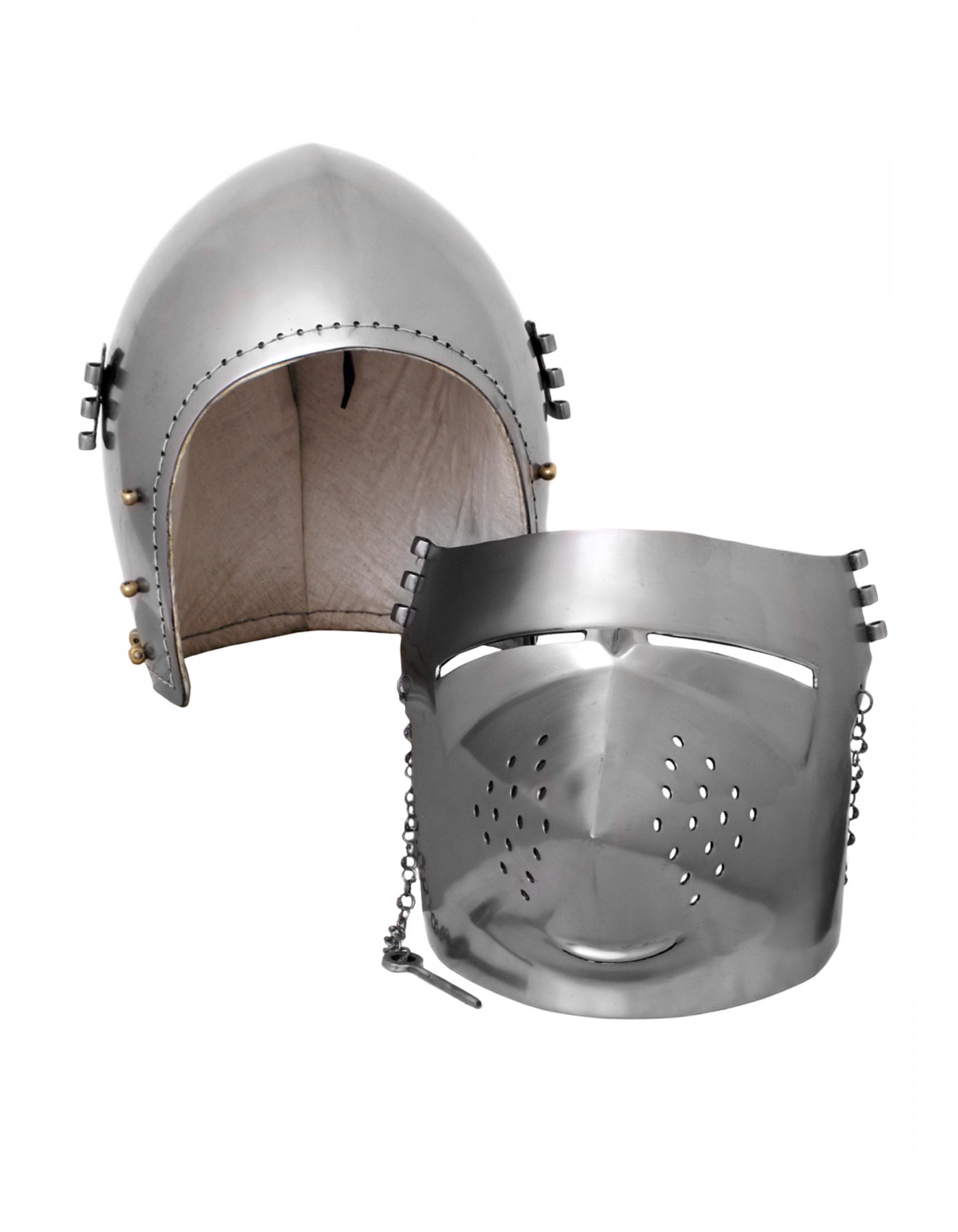 Medieval bassinet helmet