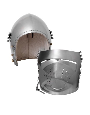 Medieval bassinet helmet