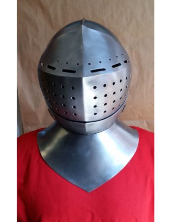 Basinet helmet, great head armour