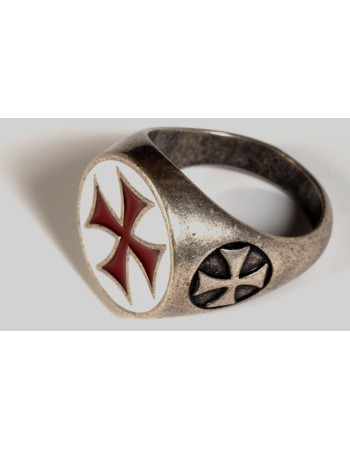 Templar Ring Enameled
