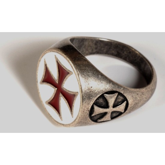 Templar Ring Enameled