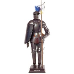 Desk suit-of-armour (dark finish) - Miniature Armor 