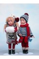 Porcelain Dolls - Baby in Winter - Dimensions: 29 cm