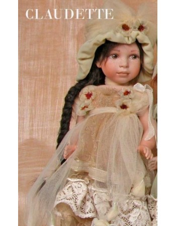 Porcelain Doll - Claudette - Collectible Porcelain Doll - Height: 15.4 in