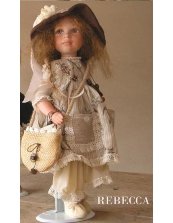 Rebecca Porcelain Doll, Collectible Porcelain Doll - Height: 15 in