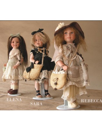 Porcelain Doll Elena, Collectible Porcelain Doll - Height: 15 in